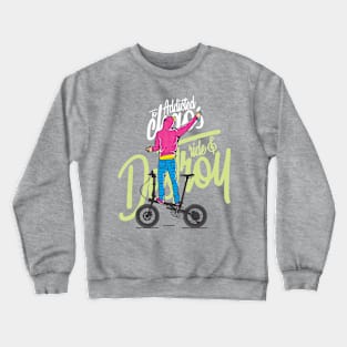 cyclist graffiti Crewneck Sweatshirt